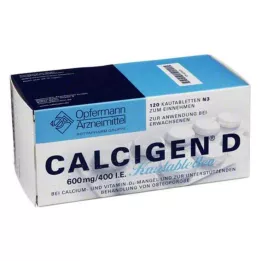 CALCIGEN D 600 mg/400 I.E. žvečljive tablete, 120 kom