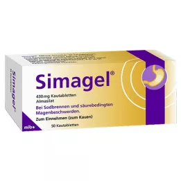 SIMAGEL Žvečljive tablete, 50 kom