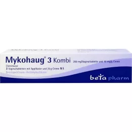 MYKOHAUG 3 tablete Combi 3 Vag/25 g smetane, 1 str