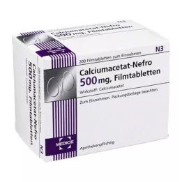 CALCIUMACETAT NEFRO 500 mg filmsko obložene tablete, 200 kom