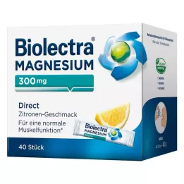 BIOLECTRA Magnezij 300 mg Direct Lemon Sticks, 40 kos