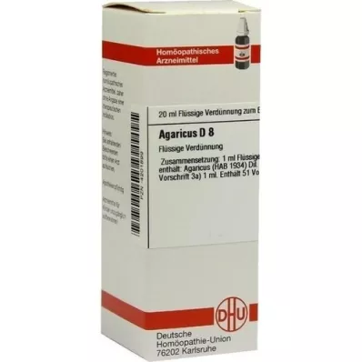 AGARICUS D 8 Razredčitev, 20 ml AGARICUS D 8 Razredčitev, 20 ml