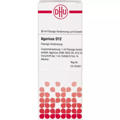 AGARICUS D 12 Razredčitev, 50 ml AGARICUS D 12 Razredčitev, 50 ml