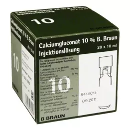 CALCIUMGLUCONAT 10 % MPC Raztopina za injiciranje, 20X10 ml