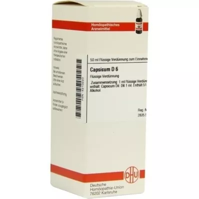 CAPSICUM D 6 Razredčitev, 50 ml CAPSICUM D 6 Razredčitev, 50 ml