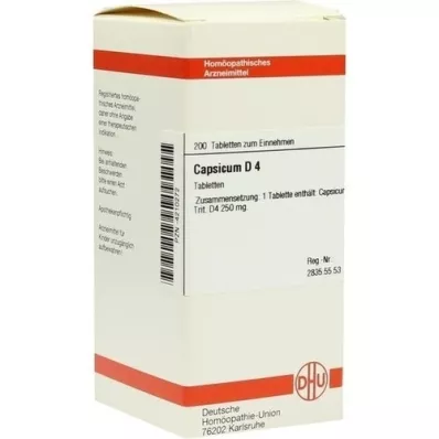 CAPSICUM D 4 tablete, 200 kos