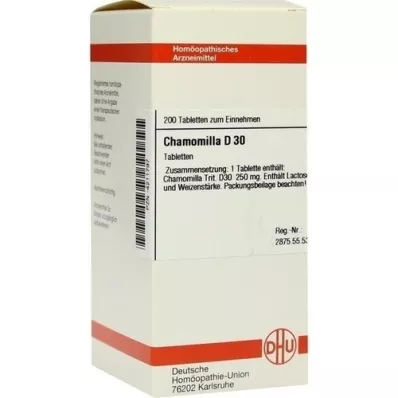 CHAMOMILLA D 30 tablet, 200 kos CHAMOMILLA D 30 tablet, 200 kos