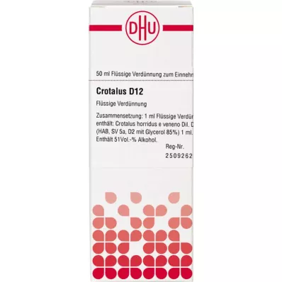 CROTALUS D 12 Razredčitev, 50 ml CROTALUS D 12 Razredčitev, 50 ml