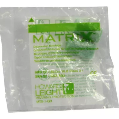 HOWARD Zeleni ušesni čepki Leight Matrix, 2 kom HOWARD Zeleni ušesni čepki Leight Matrix, 2 kom
