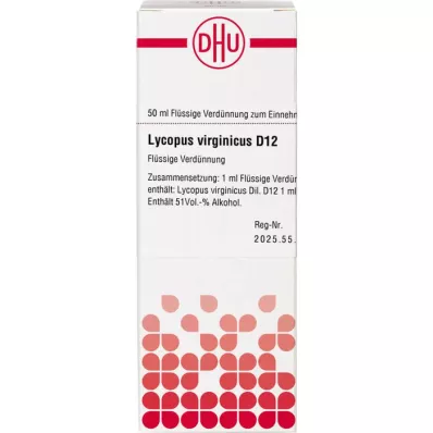 LYCOPUS VIRGINICUS D 12 Razredčitev, 50 ml LYCOPUS VIRGINICUS D 12 Razredčitev, 50 ml