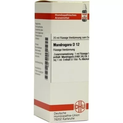 MANDRAGORA D 12 Razredčitev, 20 ml MANDRAGORA D 12 Razredčitev, 20 ml