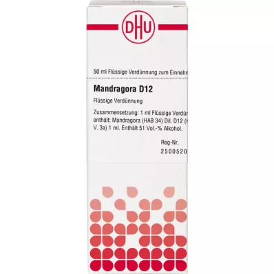 MANDRAGORA D 12 Razredčitev, 50 ml MANDRAGORA D 12 Razredčitev, 50 ml