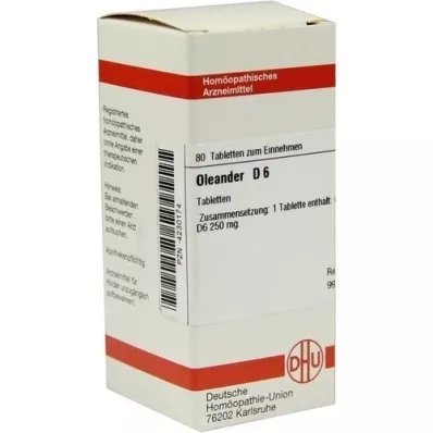 OLEANDER D 6 tablet, 80 kos OLEANDER D 6 tablet, 80 kos