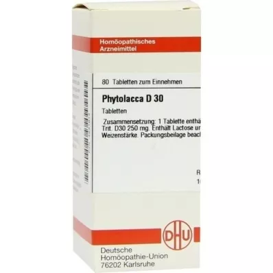 PHYTOLACCA D 30 tablet, 80 kos PHYTOLACCA D 30 tablet, 80 kos