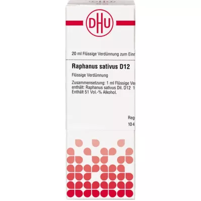 RAPHANUS SATIVUS D 12 Razredčitev, 20 ml RAPHANUS SATIVUS D 12 Razredčitev, 20 ml