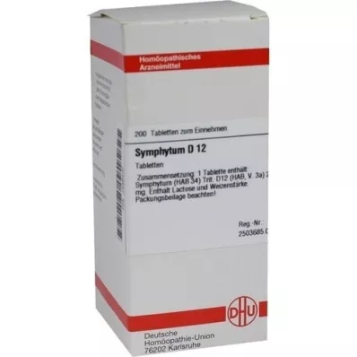 SYMPHYTUM D 12 tablet, 200 kos SYMPHYTUM D 12 tablet, 200 kos