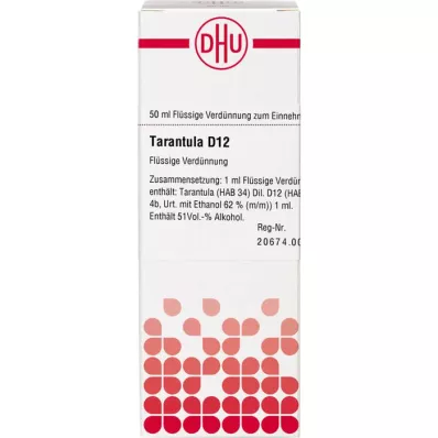 TARANTULA D 12 Razredčitev, 50 ml TARANTULA D 12 Razredčitev, 50 ml