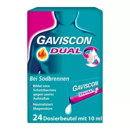 GAVISCON Dvojna 500 mg/213 mg/325 mg suspenzija v vrečki, 24X10 ml