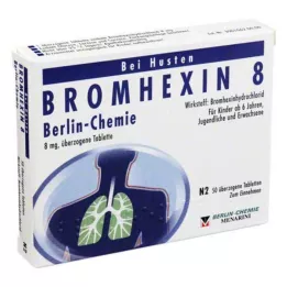 BROMHEXIN 8 Berlin Chemie obloženih tablet, 50 kos