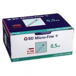 BD MICRO-FINE+ Inzulinska brizga 0,5 ml U100 12,7 mm, 100X0,5 ml