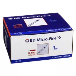 BD MICRO-FINE+ Inzulinska brizga 1 ml U100 12,7 mm, 100X1 ml