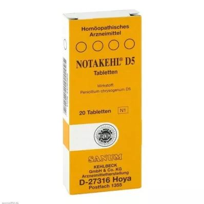 NOTAKEHL D 5 tablet, 20 kos