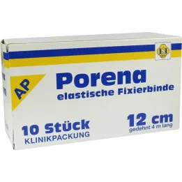 Porena elastični gazni povoj 12 cm brez violončela bel, 10 kosov