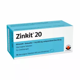 ZINKIT 20 obloženih tablet, 50 kom