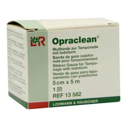 OPRACLEAN Gaza za tampon z jodoformom 5 cm x 5 m, 1 kos