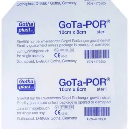 Gota-Por obliž za rane sterilni 80x100 mm, 1 kos