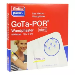 GOTA-POR Obliž za rane sterilen 80x100 mm, 5 kom