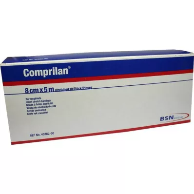 COMPRILAN elastični povoj 8 cmx5 m, 10 kos