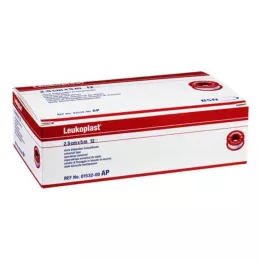 LEUKOPLAST 2,5 cmx5 m, 12 kosov
