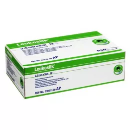LEUKOSILK 2,5 cmx5 m, 12 kos