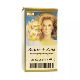 BIOTIN PLUS Cinkove kapsule za lase, 100 kos