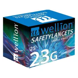 WELLION Varnostne lancete 23 G za enkratno uporabo, 25 kos