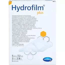 HYDROFILM Plus prozoren povoj 5x7,2 cm, 5 kom