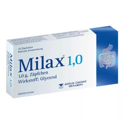 MILAX 1,0 supozitorije, 10 kosov MILAX 1,0 supozitorije, 10 kosov