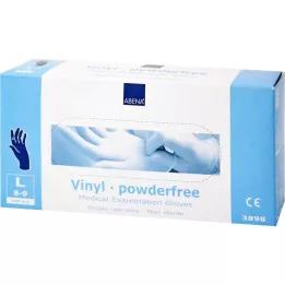 VINYL Rokavice nepudrane velike modre, 100 kosov