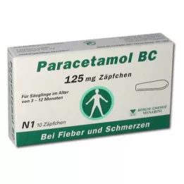 PARACETAMOL BC 125 mg svečke, 10 kosov
