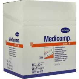 MEDICOMP odtočna reža komp.sterilna 10x10 cm, 50 kos