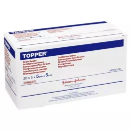 TOPPER Schlitzkompr.5x5 cm sterilni, 20X5 kos