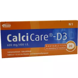 CALCICARE D3 žvečljive tablete, 20 kom