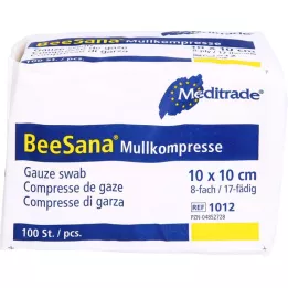 MULLKOMPRESSEN 10x10 cm nesterilno 8-slojno, 100 kos