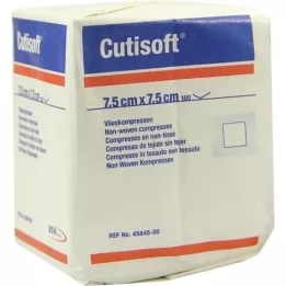 CUTISOFT Komprese iz flisa 7,5x7,5 cm nesterilne, 100 kosov