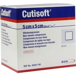 CUTISOFT Komprese iz flisa 5x5 cm sterilne, 50x2 kosa