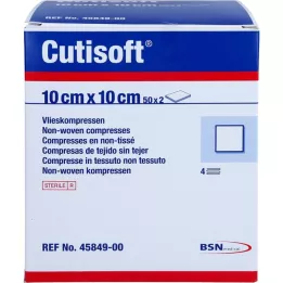 CUTISOFT Komprese iz flisa 10x10 cm sterilne, 50x2 kosa