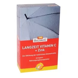 GEHE BALANCE Dolgoročno Vitamin.C+Zinc depot Retard Caps., 60 kos