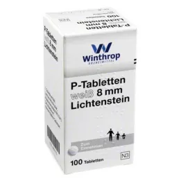 P TABLETTEN bela 8 mm, 100 kos