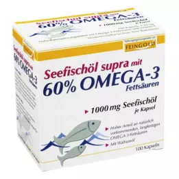 SEEFISCHÖL Supra s 60% Omega-3 maščob, mehke kapsule, 100 kos